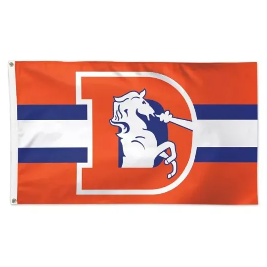 Denver Broncos Football 3x5 ft Classic Logo Retro Flag - football Gift Banner