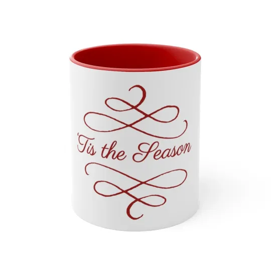 Tis the Season Christmas Accent Coffee Mug