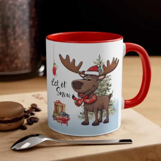 Discover Christmas Mug Accent Funny Moose Mug Coffee Mug Cute Unique Gift Cup Travel Mug