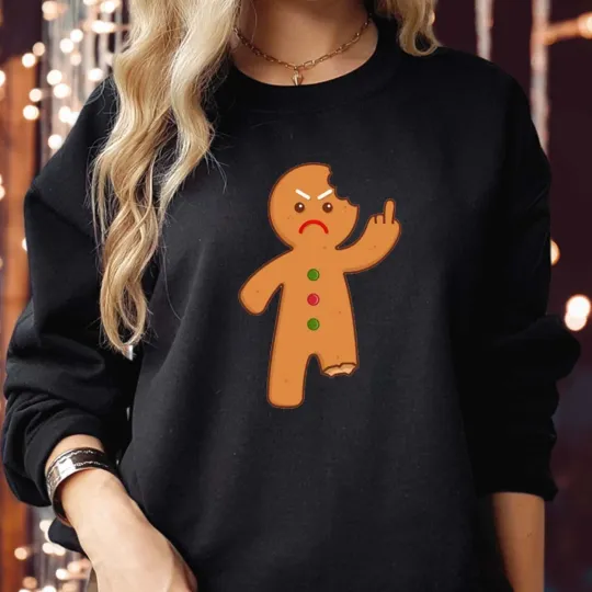 Discover Funny Gingerbread Man Christmas Sweatshirt