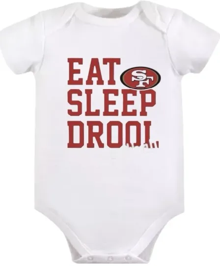 San Francisco Football Team 49ers Eat Sleep Drool Onesies