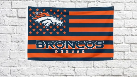 Denver Broncos Football fans 3x5 ft American Flag - Ideal football Gift Banner
