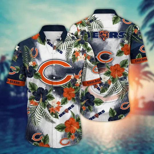 Discover Chicago Team Bears Julytime Aloha Hawaiian Shirt