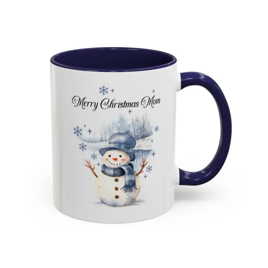Discover Merry Christmas Mom Snowman   Accent Ceramic Coffee Mug, Holiday Festive Mug