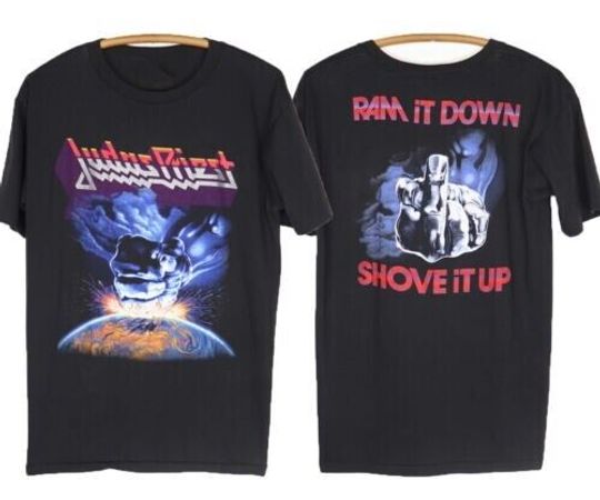 Discover Vintage T-shirt 1988 for Fan  Judas Priest-Double-Sided shirt