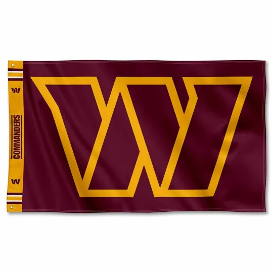 Discover Washington Commanders Football 3x5 ft Team & Name Logo Flag - football Gift Banner