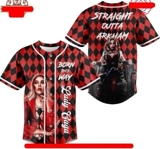 Ld ga Born This Way Baseball Jersey For Fan HOt Shirt new  PP3D096