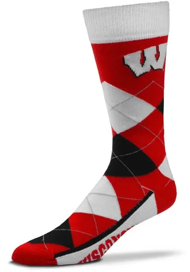 Discover Wisconsins Badge NCAA Socks