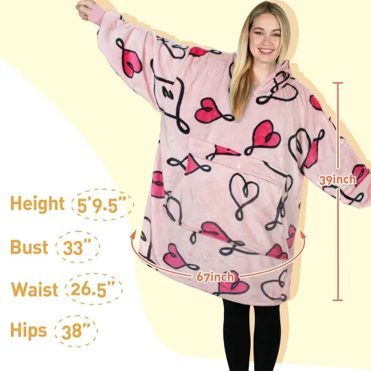 Discover Cotton Candy Adult One SIZE Oversize Hoodie Blanket