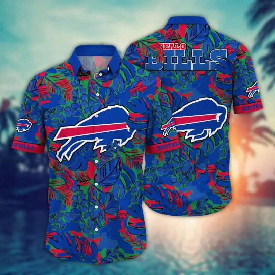 Discover Buffalo Bills football Hawaiian Shirt Ocean Waves Aloha Shirt
