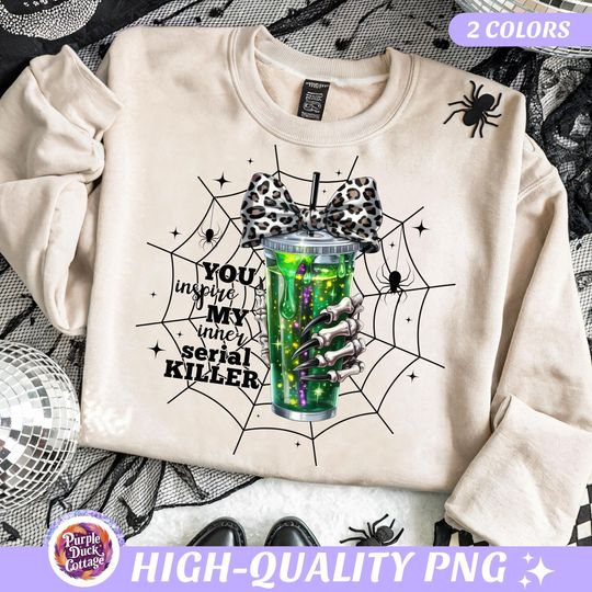 You Inspire My Inner Serial Killer Sweatshirt, Coquette Halloween Sweatshirt