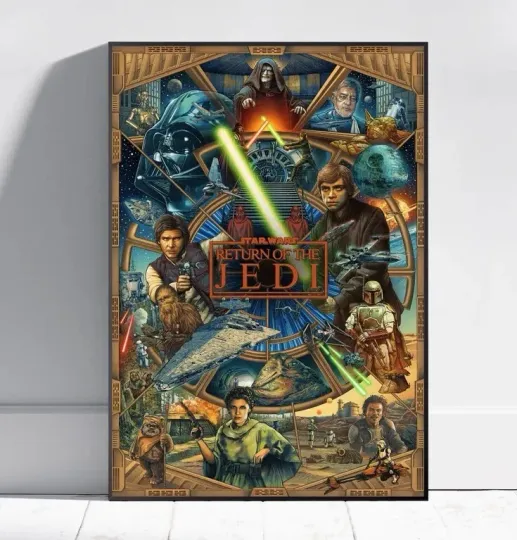 Star Wars Return of the Jedi Poster, Anakin Skywalker Wall Art, Rolled
