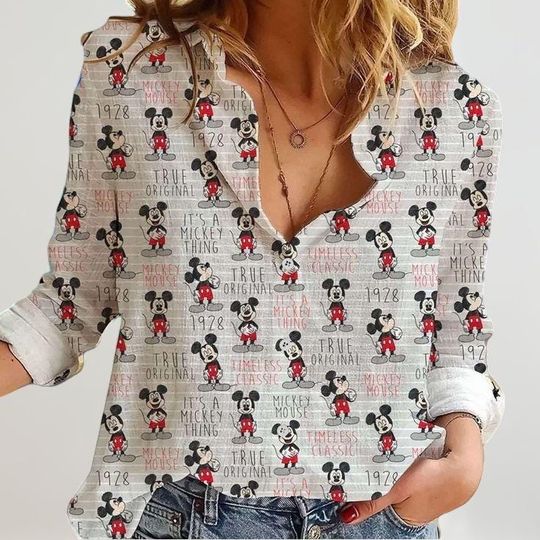 Vintage Mickey Blouse Shirt, Disney Mouse Casual Shirt, Disney Family Trip Women Shirts, Mickey Mouse Shirt, Gift For Mother's Day