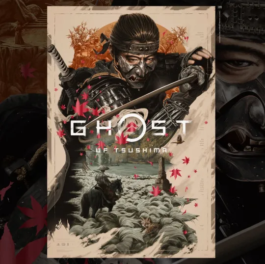 Discover Ghost Of Tsushima Video Game Art Poster Print - No Frame