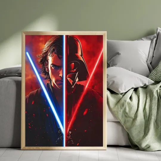 Anakin to Vader Poster, Star Wars Sith Art, Revenge of the Sith Wall Poster