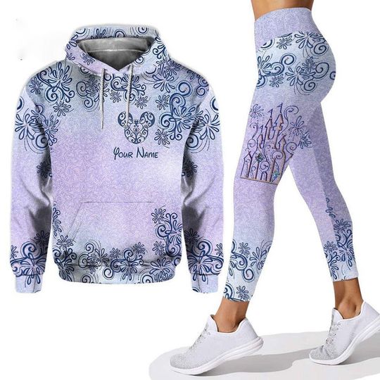 Personalized Mickey Mouse Minnie 3D Hoodie and Leggings Disney Minnie Women