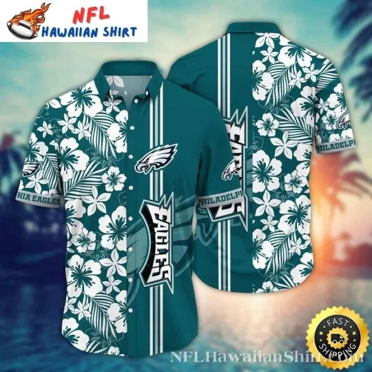 Discover Philadelphia Eagles Floral Midnight Aloha Hawaiian Shirt
