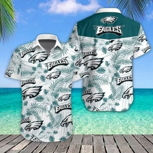 Discover Philadelphia Eagles Tropical Spirit Summer Aloha Hawaiian Shirt