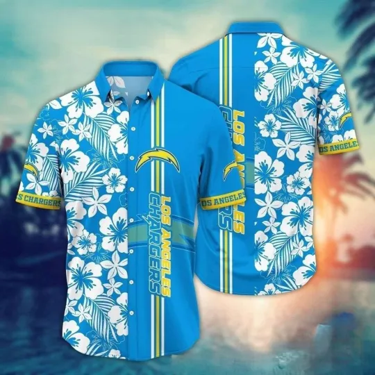 Discover Chargers Floral Elegance – Los Angeles Chargers Hawaiian Shirt