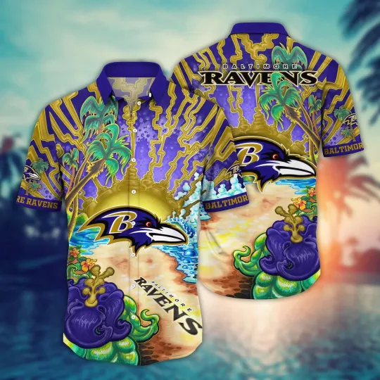 Baltimore Ravens football Hawaiian Shirt Hikingtime Aloha Shirt
