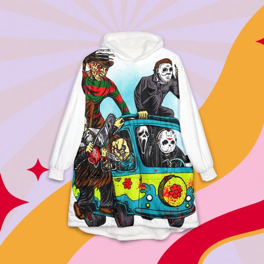 Discover Horror friends Hooded Blanket
