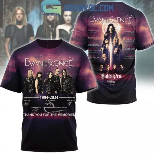 Evanescence 1994-2024 Thank You 3D T-Shirt