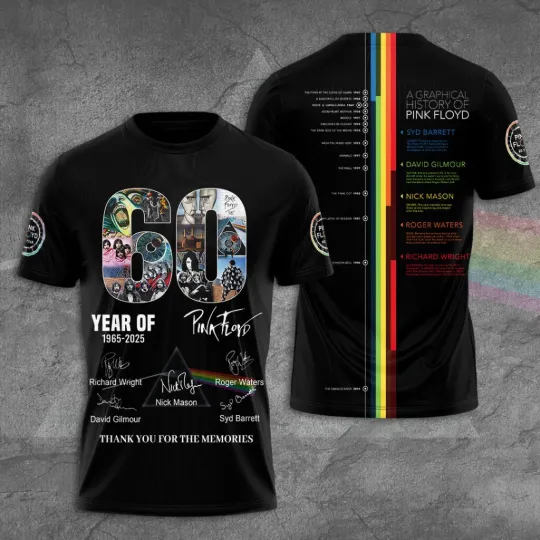 Pink Floyd 3D T-Shirt 1965-2025 50th Anniversary  
Clothing / 3D T Shirts