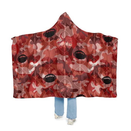 Snuggle Blanket, Football Blanket, Sports Throw Blanket, Cozy Lap Blanket, Game Day Snuggle Wrap