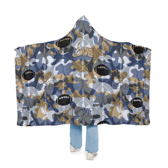 Snuggle Blanket, Football Blanket, Sports Throw Blanket, Cozy Lap Blanket, Game Day Snuggle Wrap