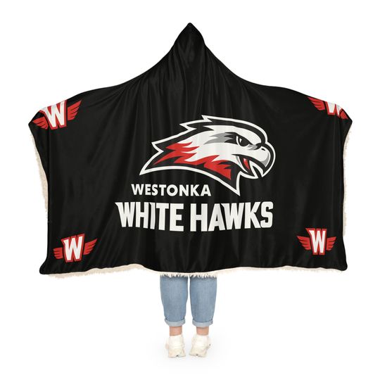 Westonka White Hawks, Wings up, Cozy Personalized Snuggle Blanket | Perfect for Game Day, Sports Fans, Gifts, Home Decor, and Relaxation