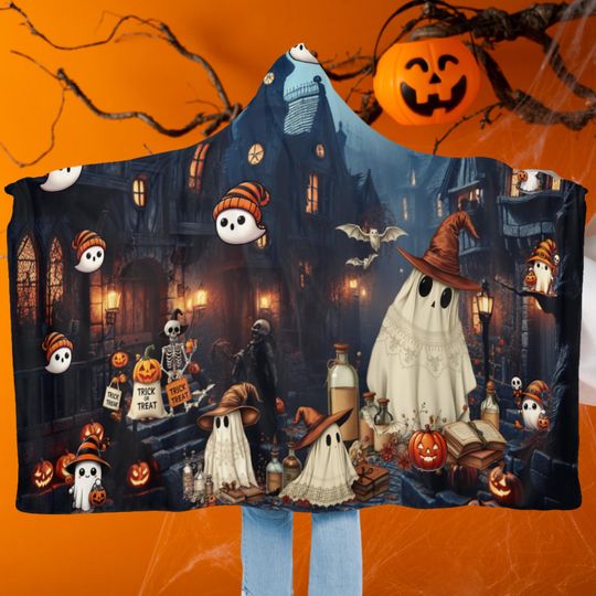 Halloween Snuggle Blanket, Cozy Throw, Spooky Decor, Fall Gift, Autumn Home, Costume Party