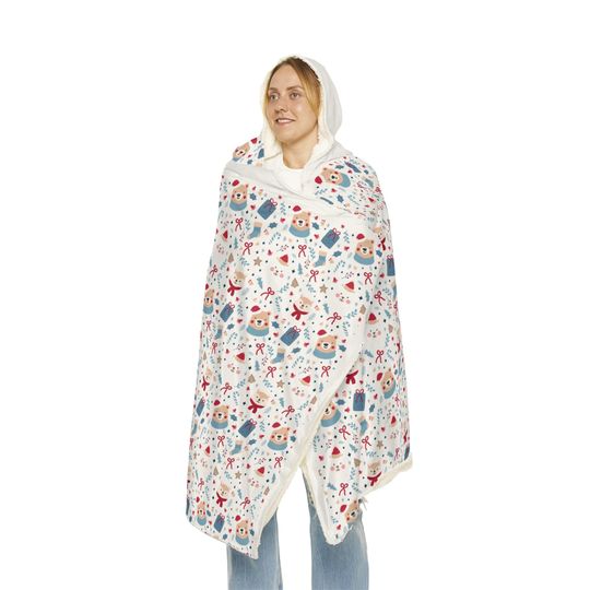 Snuggle Blanket with Hood  Cozy Wearable Blanket, Microfleece or Sherpa Lining