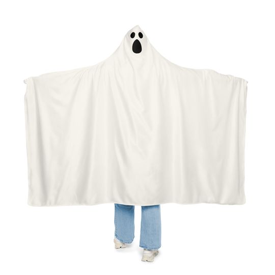 Hooded Ghost Snuggle Blanket for Halloween