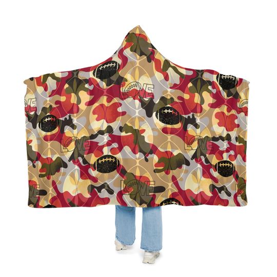 Snuggle Blanket, Football Blanket, Sports Throw Blanket, Cozy Lap Blanket, Game Day Snuggle Wrap