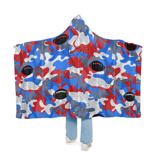 Snuggle Blanket, Football Blanket, Sports Throw Blanket, Cozy Lap Blanket, Game Day Snuggle Wrap