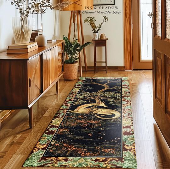 Discover Renaissance Dragon Runner Forestcore Victorian Gothic Charm | Antique Baroque Style Enchanted Medieval Fantasy Cottagecore Woodland Accent