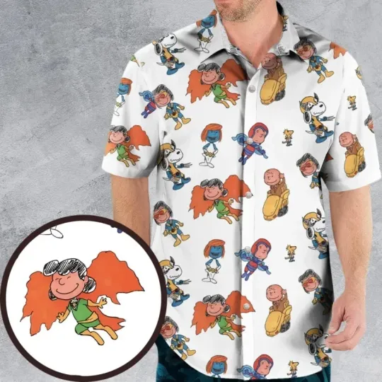 Discover Super Squad Hawaiian Button Down Shirt Unisex Adults S-5XL