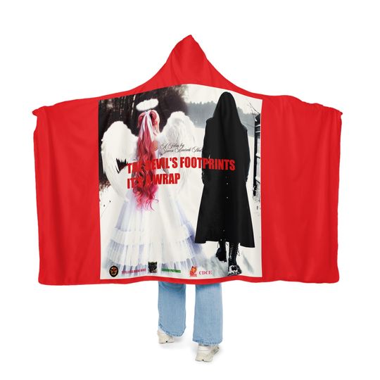 Snuggle Blanket, Devil's Footprints Movie Inspired Cozy Throw, Horror Film Fan Gift, Satanist Home Decor, Occult Bedding, Halloween Blanket