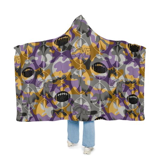 Snuggle Blanket, Football Blanket, Sports Throw Blanket, Cozy Lap Blanket, Game Day Snuggle Wrap