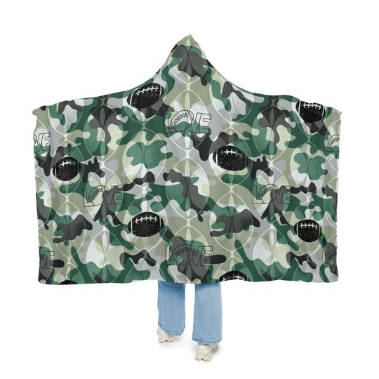 Snuggle Blanket, Football Blanket, Sports Throw Blanket, Cozy Lap Blanket, Game Day Snuggle Wrap