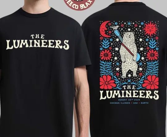 Discover The Lumineers Chicago Illinois 2025 Tour T-Shirt Double Sides