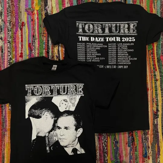 Discover Torture The Daze Tour 2025 Double Sided T-Shirt for Fans