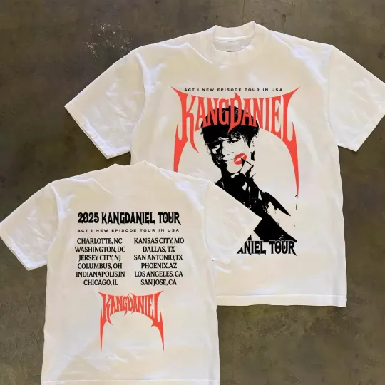 Discover Kangdaniel World Tour 2025 Kpop Concert Unisex Double Sided T-Shirt