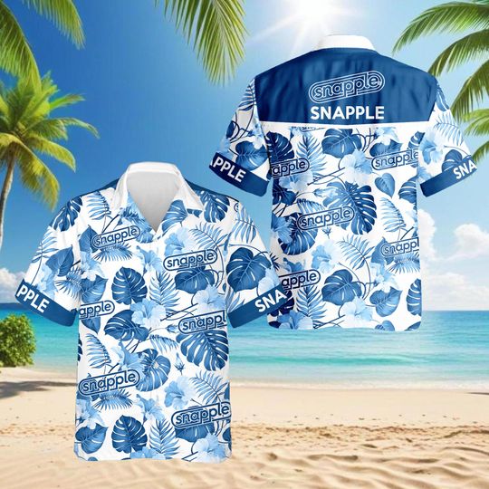 Snapple Hawaiian Shirt, Tropical Drink Shirt, Funny Summer Party Shirt, Vacation Beach, Tropical Fruit Juice Shirt, Gift for Beverage Lovers