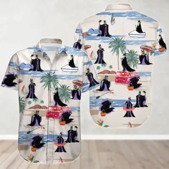 Discover Maleficent Hawaiian Button Down Shirt