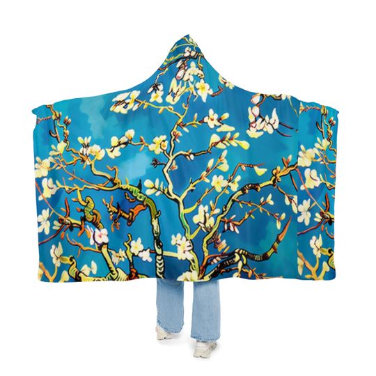 Blue Cherry Blossom Snuggie Snuggle Blanket
