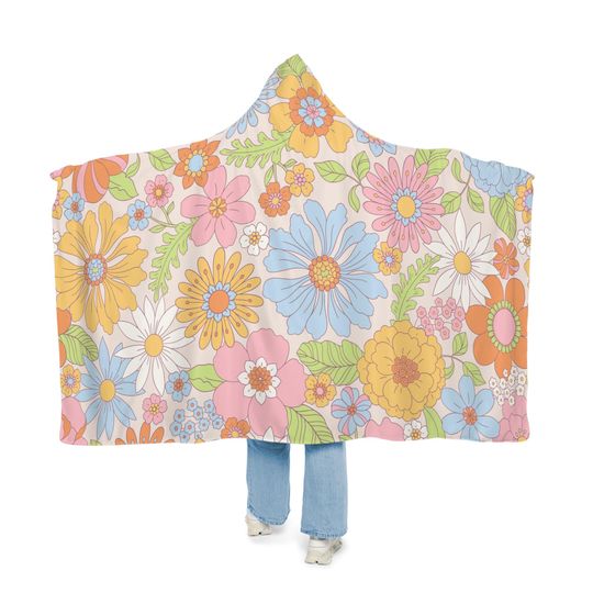 Retro Flower Snuggle Blanket