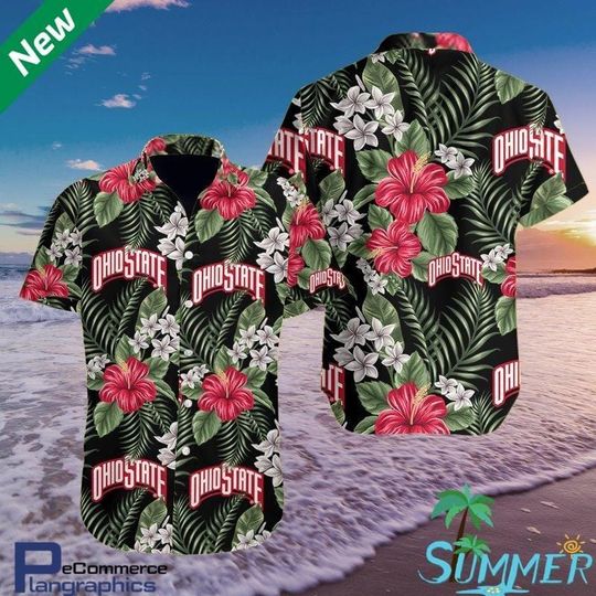 Discover Black Tropical Hibiscus Hawaiian Shirt for Men Women  Summer Floral Aloha Shirt, Casual Button Down Beach Vacation Outfit