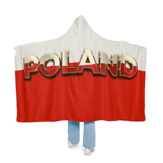 Discover Poland Flag Snuggle Blanket Hoodie, Sherpa Hooded Blanket, Fleece Hooded Blanket, Unisex Snuggle Blanket, Blanket Hoodie, Custom Blanket