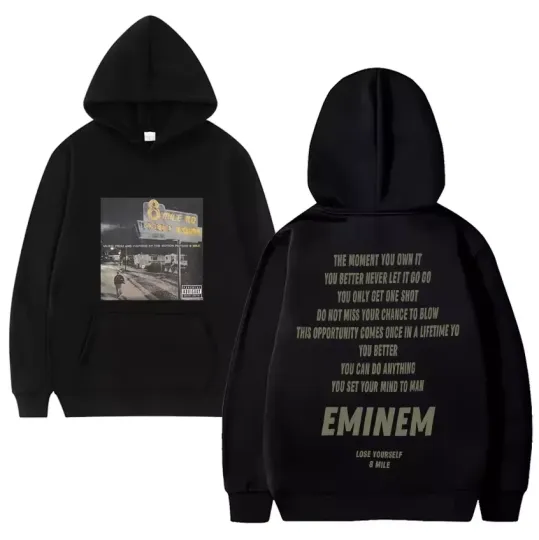Eminem 8 Mile Hoodie Double Sided Full Print for Fans